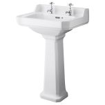 Richmond 560mm 2 Tap Hole Basin & Pedestal (10787)