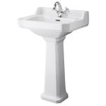 Richmond 560mm 1 Tap Hole Basin & Comfort Height Pedestal (10778)