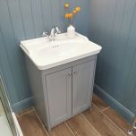 Victoriana 650mm Traditional Vanity Unit & Basin - Stone Grey (13296)