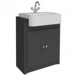 Classica 660mm Traditional Vanity Unit & Semi-Recessed Basin - Charcoal Grey (13294)