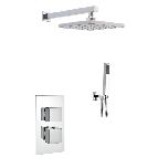 Cube Concealed Shower with Square Fixed Rain Head & Hand Shower (4244)