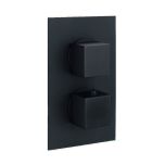 Matt Black Twin Concealed Thermostatic Mixer Valve (4373)
