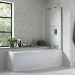 Moods Bathrooms to Love Space Saver Shower Bath inc. Screen - Left Hand (697)