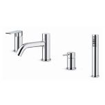 Vema Timea 4-Hole Deck Mounted Bath/Shower Mixer - Chrome