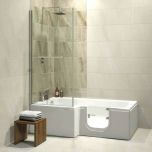 Bathe Easy Solarna Easy Access 1700mm L-Shape Bath, Screen & Panels - Right Hand (14953)