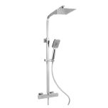 Eliseo Ricci Cube Plus Thermostatic Rain Shower with Diverter