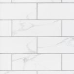 Flat Matt Carrara 10 x 30cm Brick Tile - 1.02sqm perbox (12777)