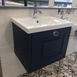 Josef Martin Foxton 800mm Space Saver Wall Mounted Vanity Unit & Basin - Basalt (9869)