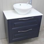 Josef Martin Foxton 800mm Wall Mounted Vanity Unit with Solaris Worktop - Basalt (11381)