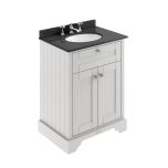 Hudson Reed Old London 600mm Vanity Unit, Black Marbletop & 3 Tap Hole Basin - Timeless Sand LOF424 (9894)