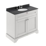 Hudson Reed Old London 1000mm Vanity Unit, Black Marbletop & 3 Tap Hole Basin - Timeless Sand LOF479 (8565)