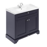 Hudson Reed Old London 1000mm Vanity Unit & Ceramic 1 Tap Hole Basin - Twilight Blue LOF307 (8552)