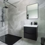 Josef Martin Happi 600mm Wall Mounted 2 Drawer Vanity Unit & Inset Basin - Ember 