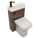 Baltimore 500mm 2-in 1 Square Toilet & Basin Combo Pack- Chestnut/Black (16411)