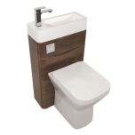 Baltimore 500mm 2-in 1 Square Toilet & Basin Combo Pack- Chestnut/Chrome (16410)