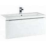 Muro 800mm Wall Mounted Vanity Unit & Basin - Gloss White (10003)