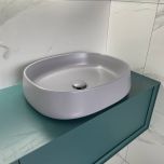 Olympia Paddle 500mm Counter Top Basin & Click Clack Waste - Matt Grey (10758)