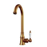 Elect Traditional Style Kitchen Sink Mixer with Swivel Spout & Single Lever - Brushed Copper Finish (19621)