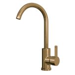 Olona Kitchen Mixer Tap with Swan Neck & Swivel Spout - Gold Finish (10962)