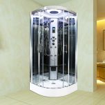 Insignia Premium 900mm Quadrant Steam Shower Enclosure with Chrome Frame/Clear Glass PR9-QCF-CG-S (10195)