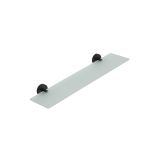 Croydex Flexi Fix Glass Shelf - Matt Black (12852)