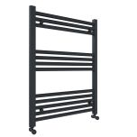 Roma Straight Heated Towel Rail - 800mm x 600mm - Anthracite (11057)