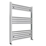 Roma Straight Heated Towel Rail - 800mm x 600mm - Chrome (11467)