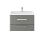 Hudson Reed Solar 800mm Wall Mounted Vanity Unit & Basin - Cool Grey SOL204 (8009)