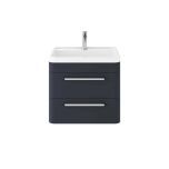 Hudson Reed Solar 600mm Wall Mounted Vanity Unit - Indigo Blue SOL302 (8011)