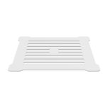Nuie 90mm White Shower Trap including Metal Cover - Matt White (16336)