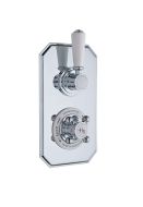 Hudson Reed White Topaz Twin Concealed Shower Valve with Diverter TSVT004 (4489)