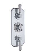 Hudson Reed White Topaz Triple Concealed Shower Valve with Diverter TSVT005 (4490)