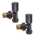 Eliseo Ricci Minimalistic Angled Radiator Valve - Black (7072)