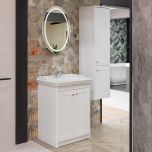 Victoriana 650mm Traditional Vanity Unit & Basin - Chalk White (13295)