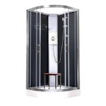 Vidalux Pure Electric 1000mm Shower Cabin Black - Lux White 8.5KW (11617)