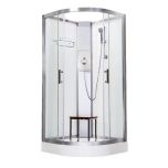 Vidalux Pure Electric 1000mm Shower Cabin White - Gun Metal 9.5KW (11623)