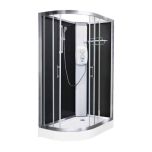 Vidalux Pure Electric 1200mm Shower Cabin Right Hand Black - Standard 9.5KW (11605)