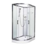 Vidalux Pure Electric 1200mm Shower Cabin Right Hand White - Gun Metal 9.5KW (11609)