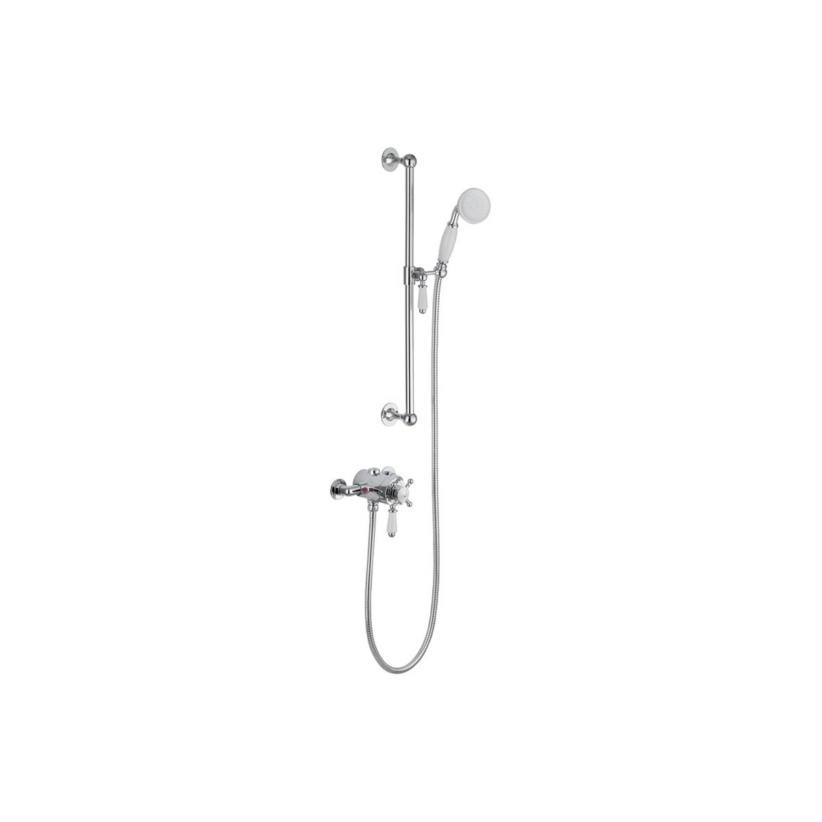 Ari Design Rigel Shower Pack One Concentric Single Outlet Shower Valve & Riser Kit Chrome