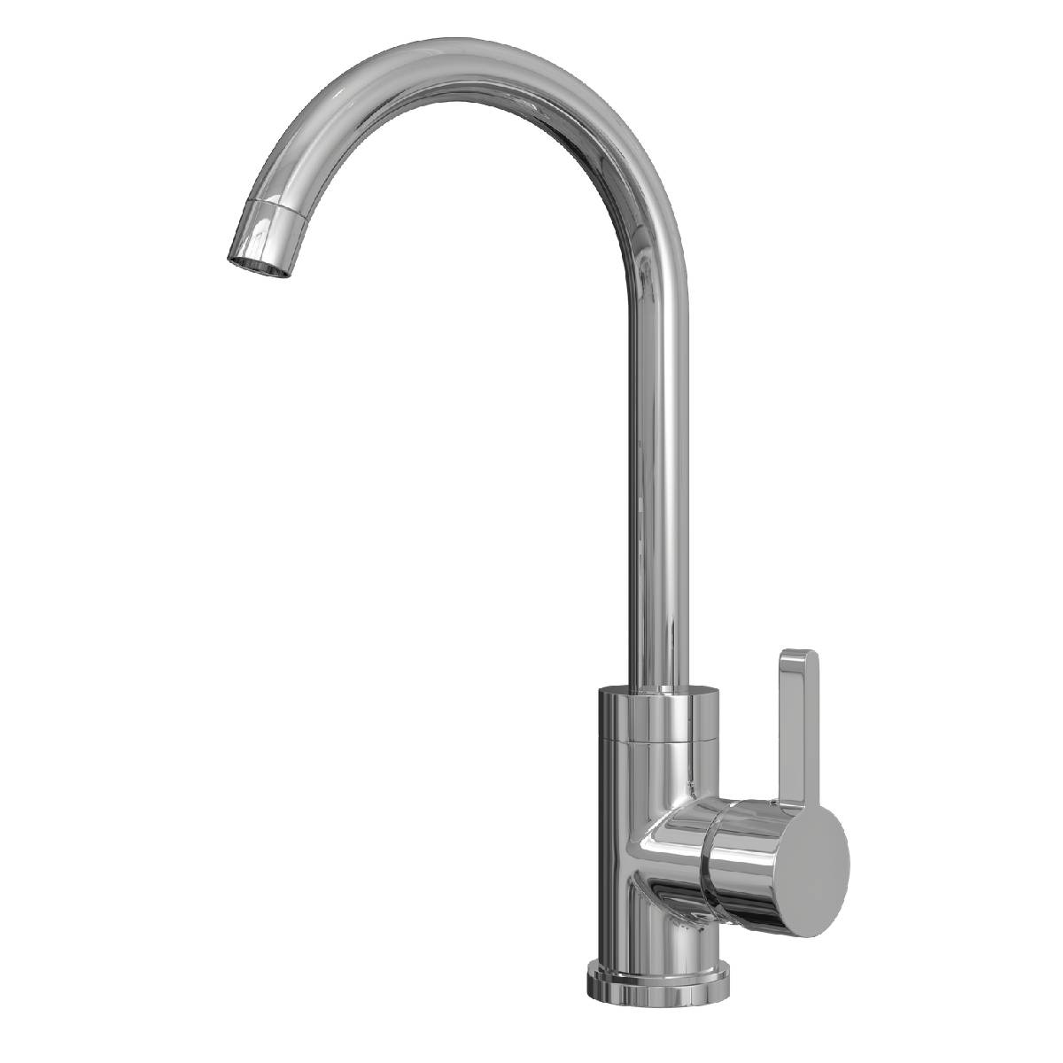Olona Kitchen Mixer Tap with Swan Neck & Swivel Spout Chrome Finish