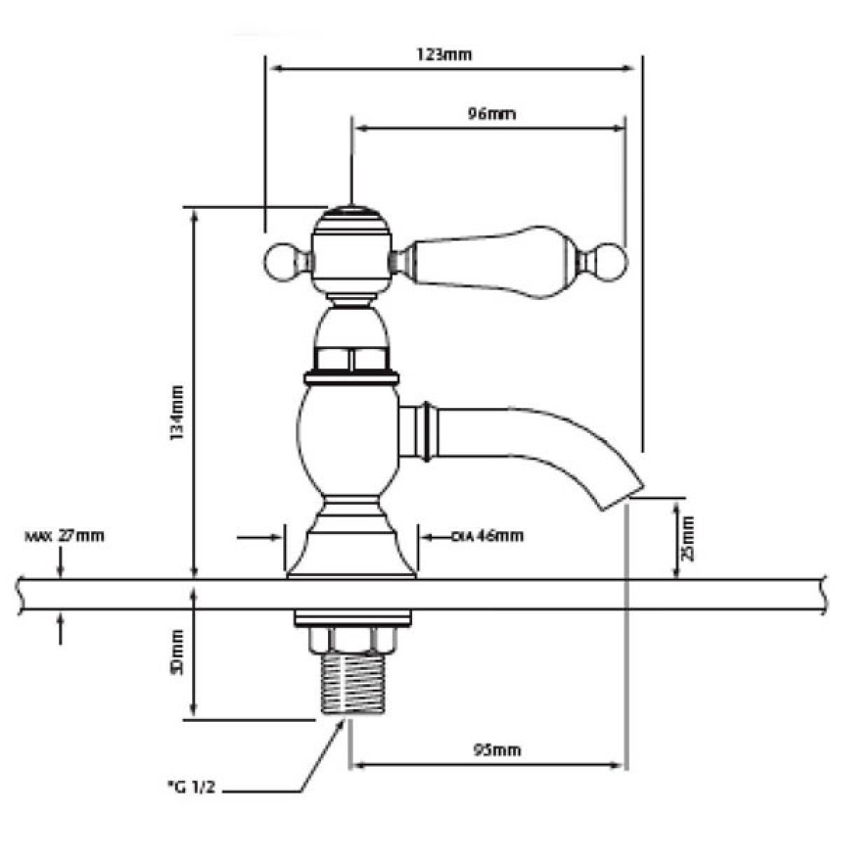 Heritage Glastonbury Basin Pillar Taps Gold (1939)