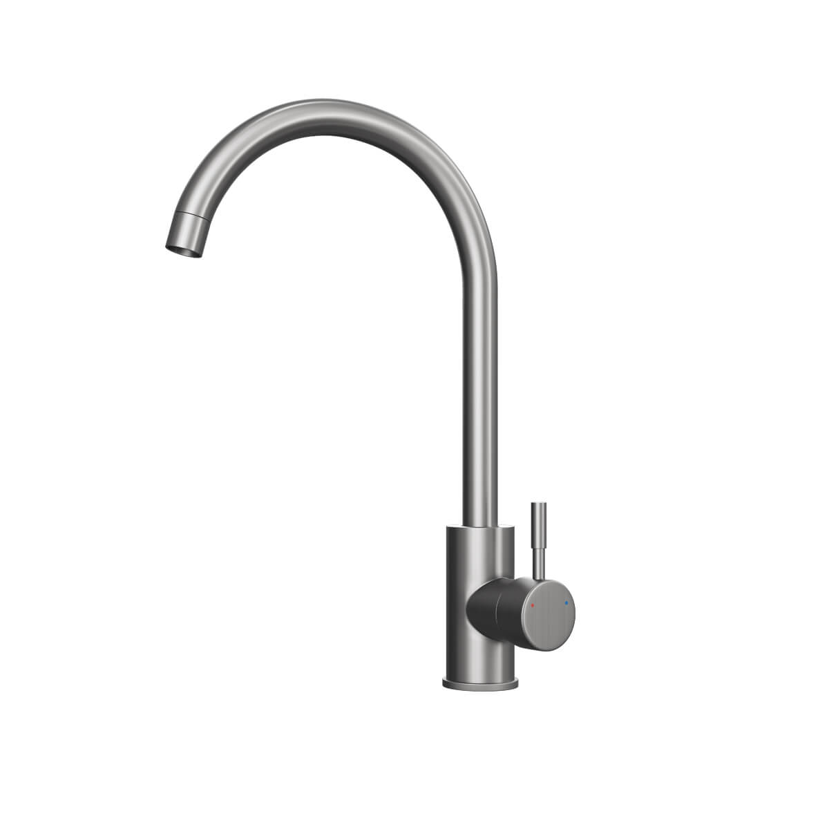 Tivoli Brushed Stainless Steel Kitchen Mixer Tap with Swivel Spout
