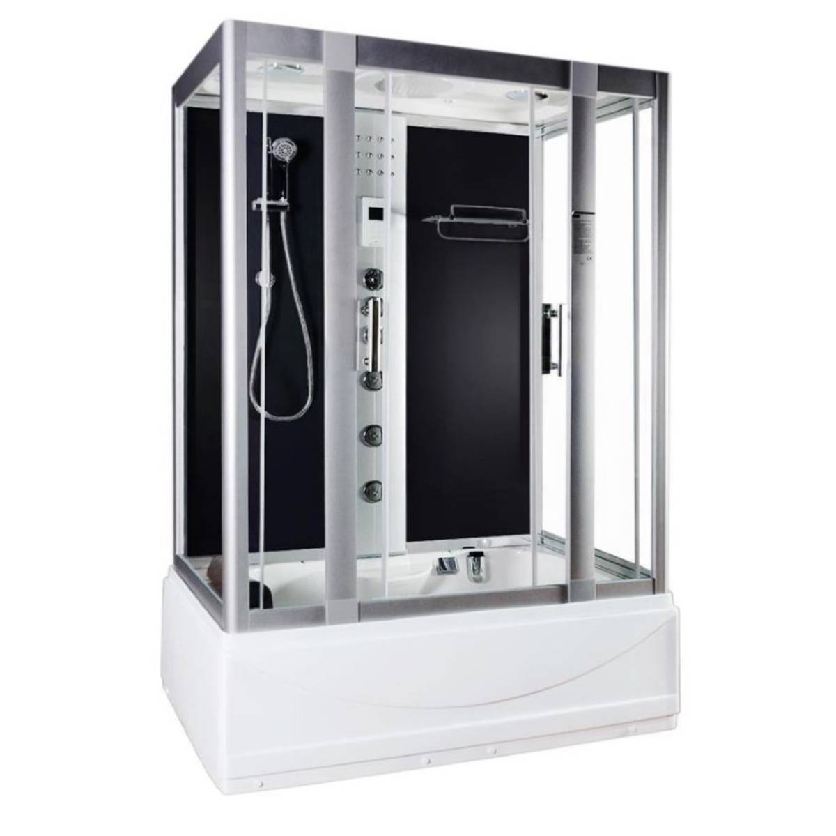 Vidalux Lisbon 1350 White Corner Steam Shower Whirpool Bath