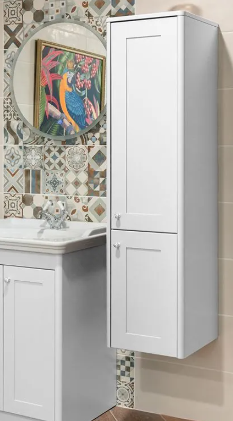 tall white cabinet