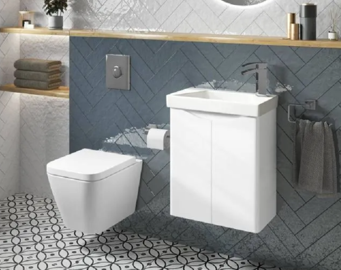 Vanity unit in bathroom