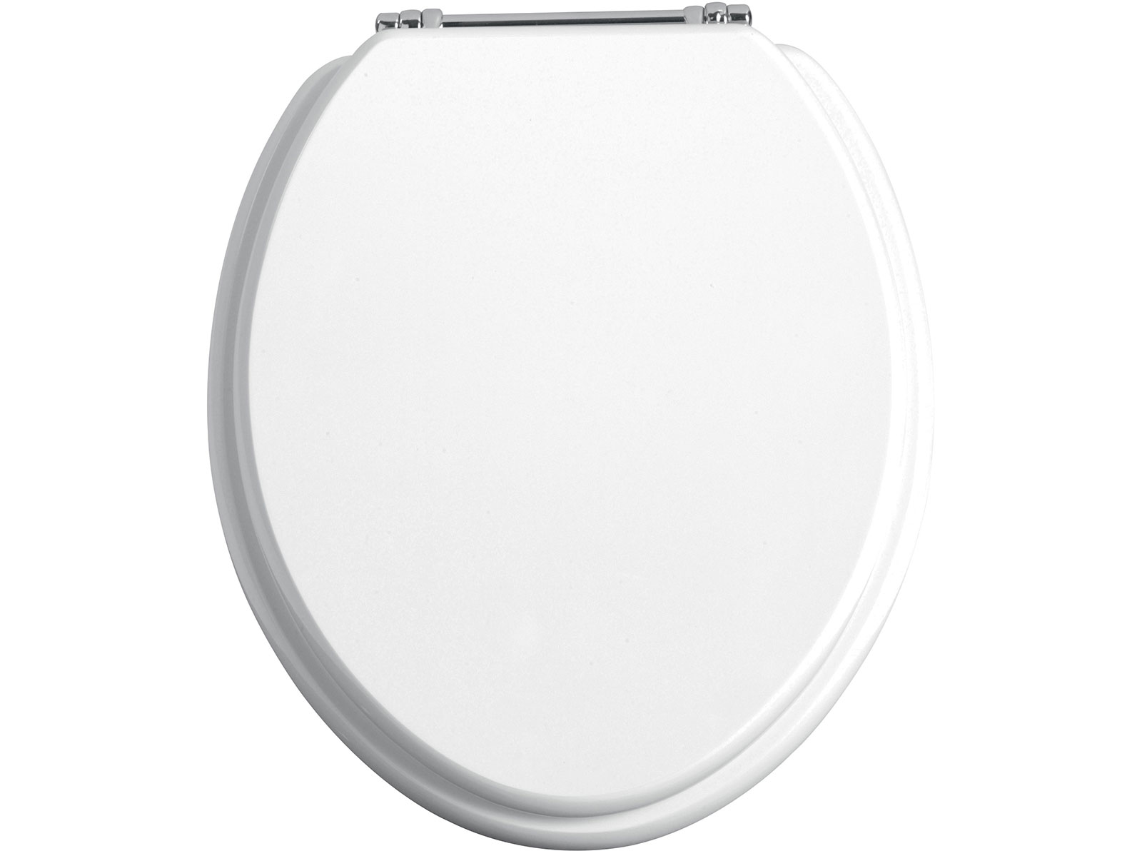 Heritage Soft Close WC Seat with Chrome Finish Hinges - White Gloss (6871)