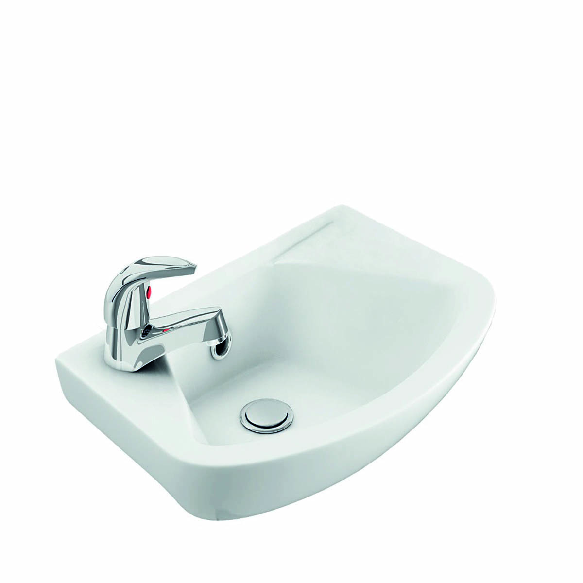 Arley 1 Tap Hole 360mm Wall Basin In A Box (Including Brackets)