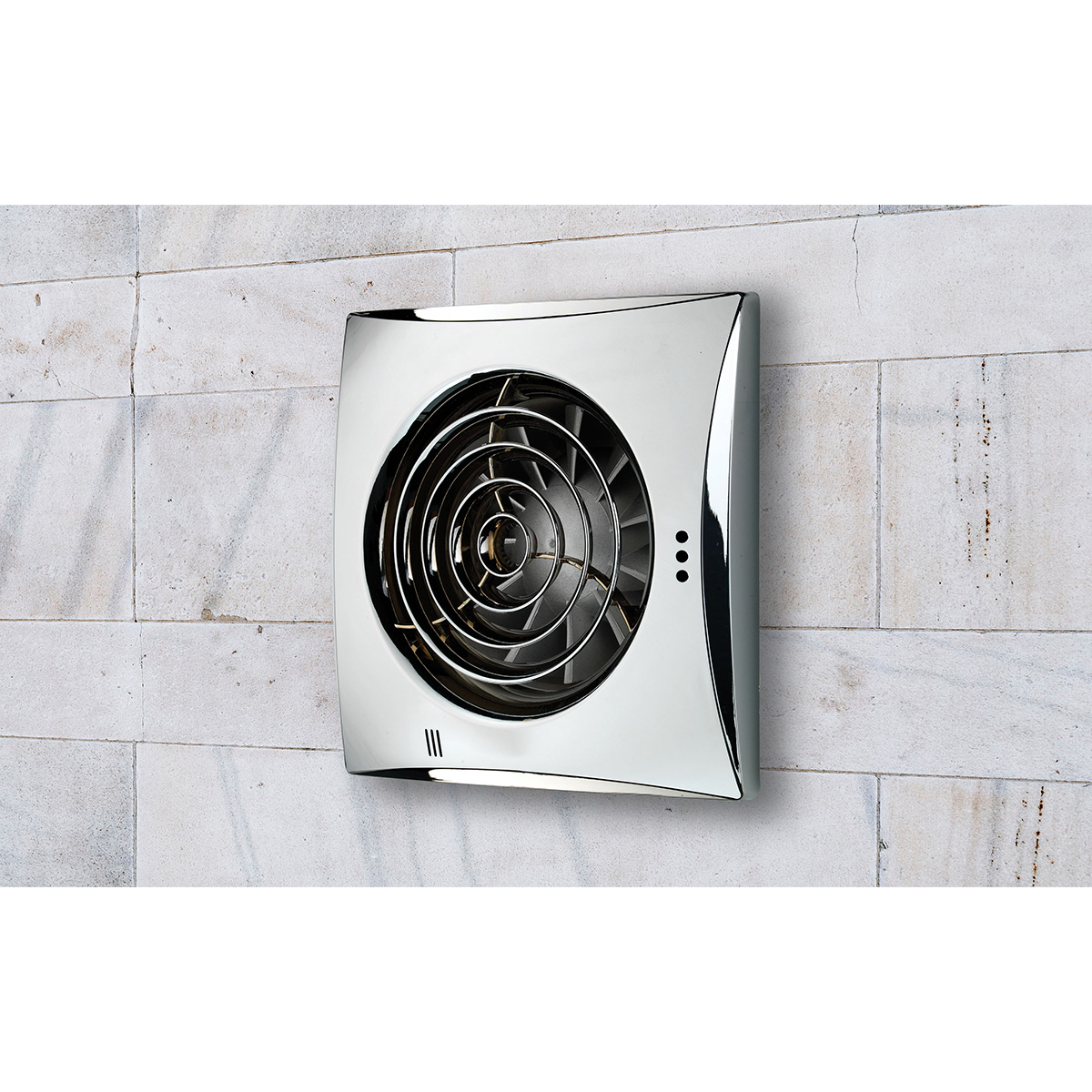 Flow Wall Mounted Fan with Timer - Chrome
