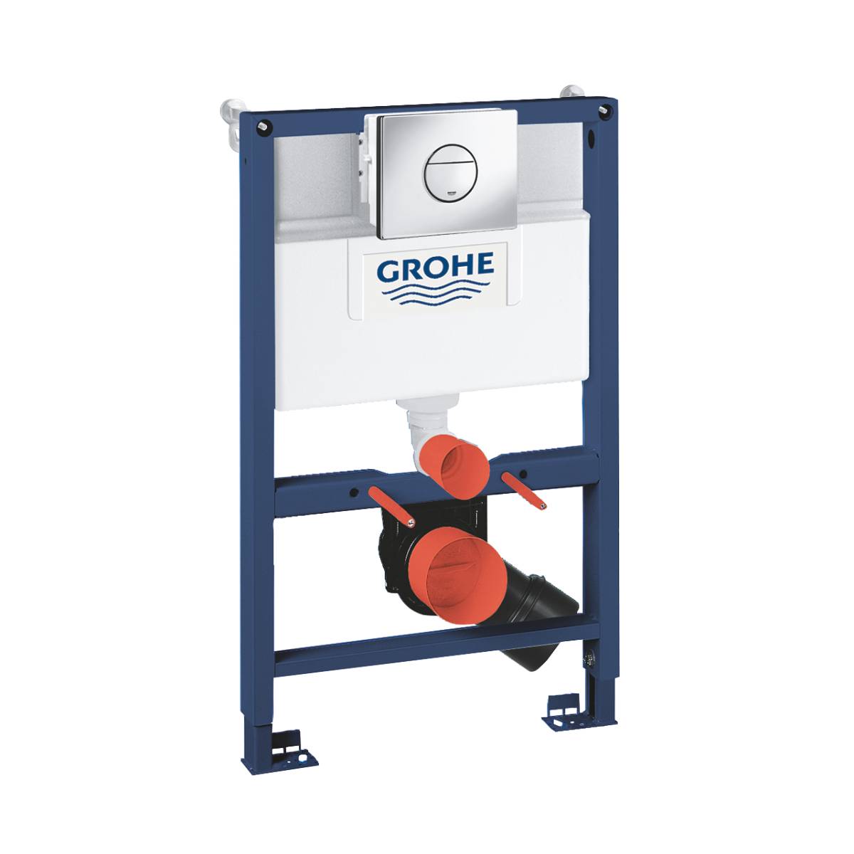 Grohe Rapid SL 0.82m 3 in 1 Set Wall Hung WC Frame & Nova Flush Plate (11489)
