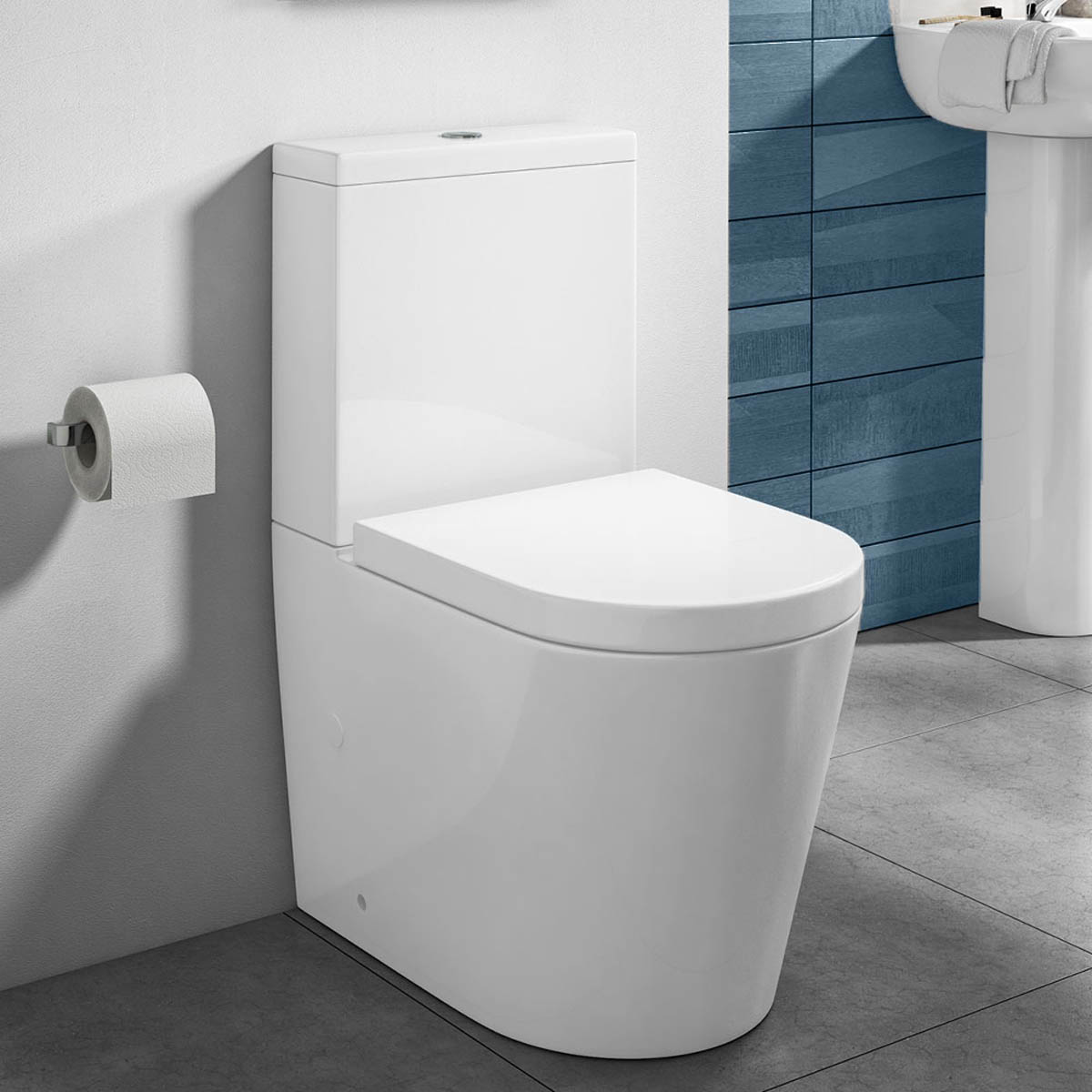 Arc Rimless Close Coupled Toilet (Fully Back To Wall)